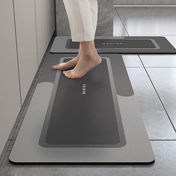 2 Pcs Kitchen Mats Waterproof Memory Foam Rugs Comfort Floor Runners Decawall