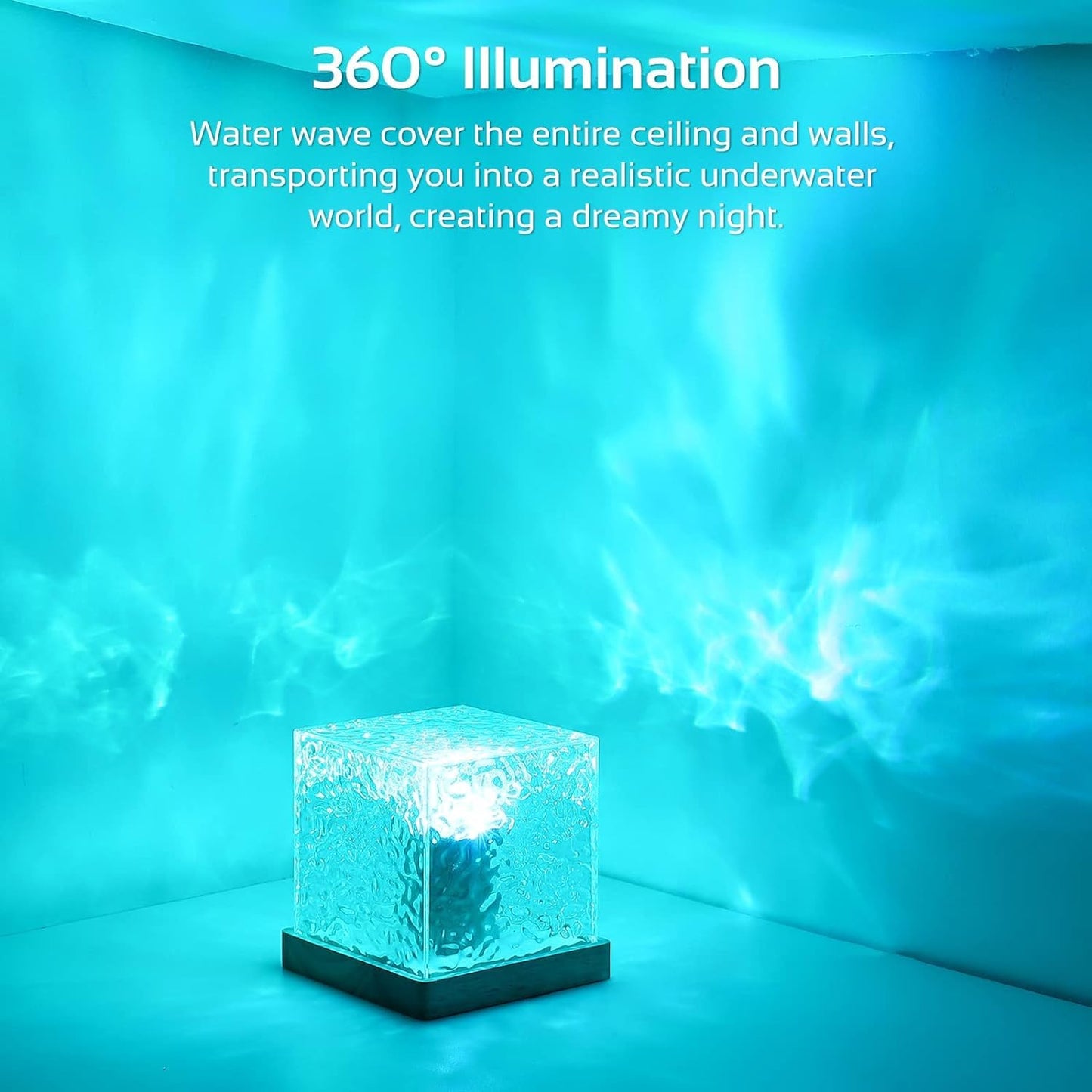3D water wave effect in a dark room