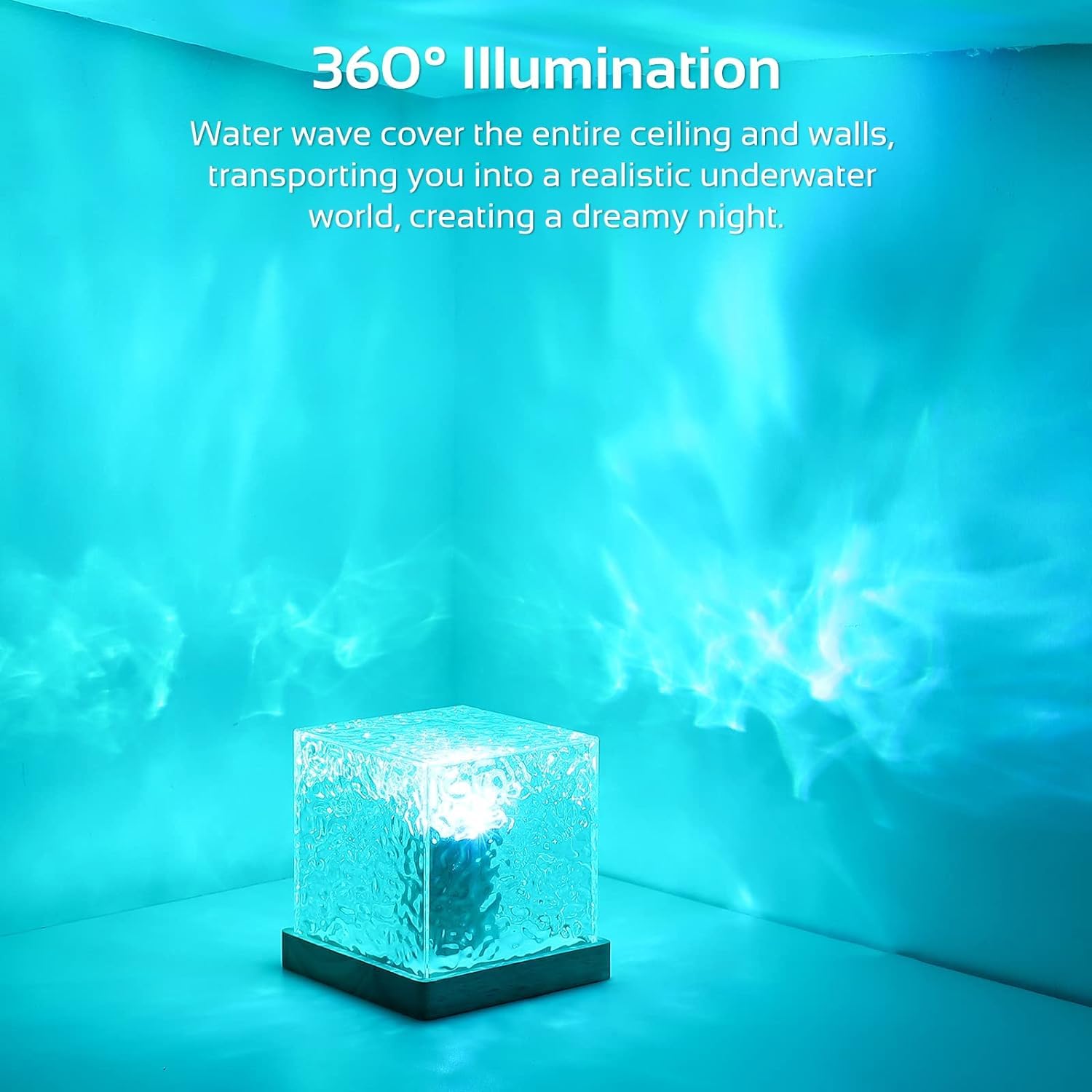 3D water wave effect in a dark room