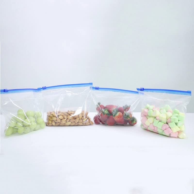 Zip Lock Plastic Bag For Storage,Zip Lock Pouches,Ziplock Bags For Fridge Storage,Freezer Re-Usable Zipper Bags,Zip Lock Bags Medium, Multicolor (9"X 10") (10)