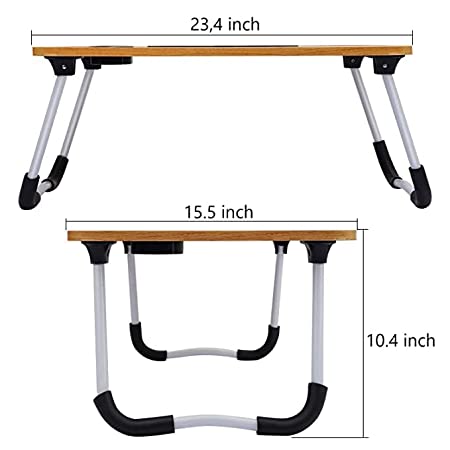 Homes Table Laptop Study Bed Home Wooden Foldable Students Stand Office Computer Desk Folding Work Tables Laptops Portable (Wood), 40 Centimeters, 60 Centimeters