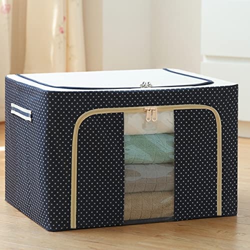 66 Ltr Foldable Steel Frame Clothes Organizer Bag for Wardrobe Storage