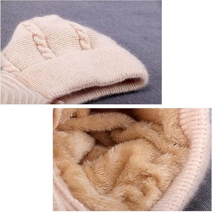 Winter Cap for Women Woolen Cap with Mufflers for Women, Knitted Woolen Muffler for Women & Girls Muffler Woolen Cap, Stylish Woolen Caps for Women Winter Wear Scarf