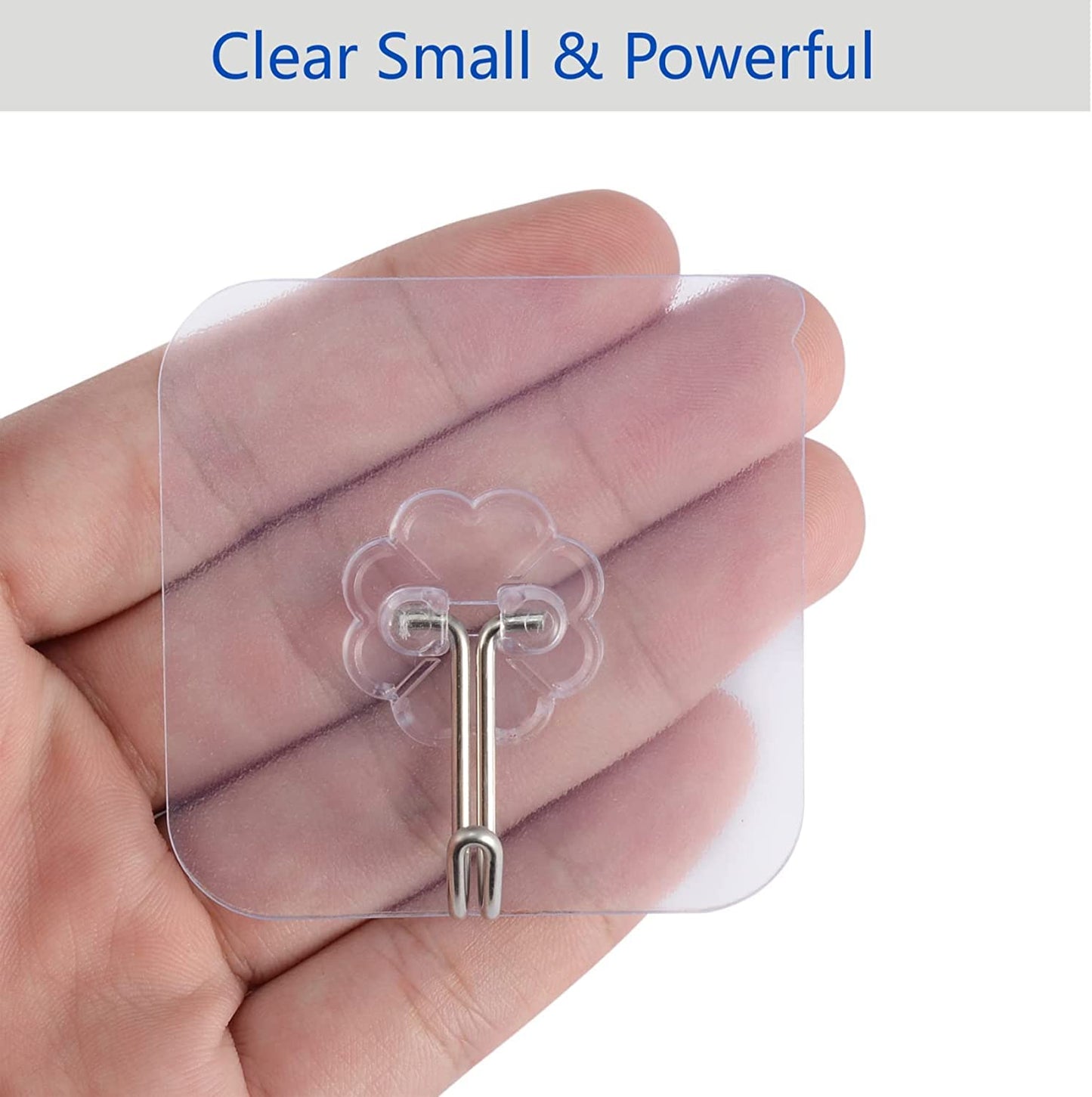 Wall Hanging Hooks for Wall Without Drilling, 10 Pack Self Adhesive Hooks Heavy Duty Strong Nail Free