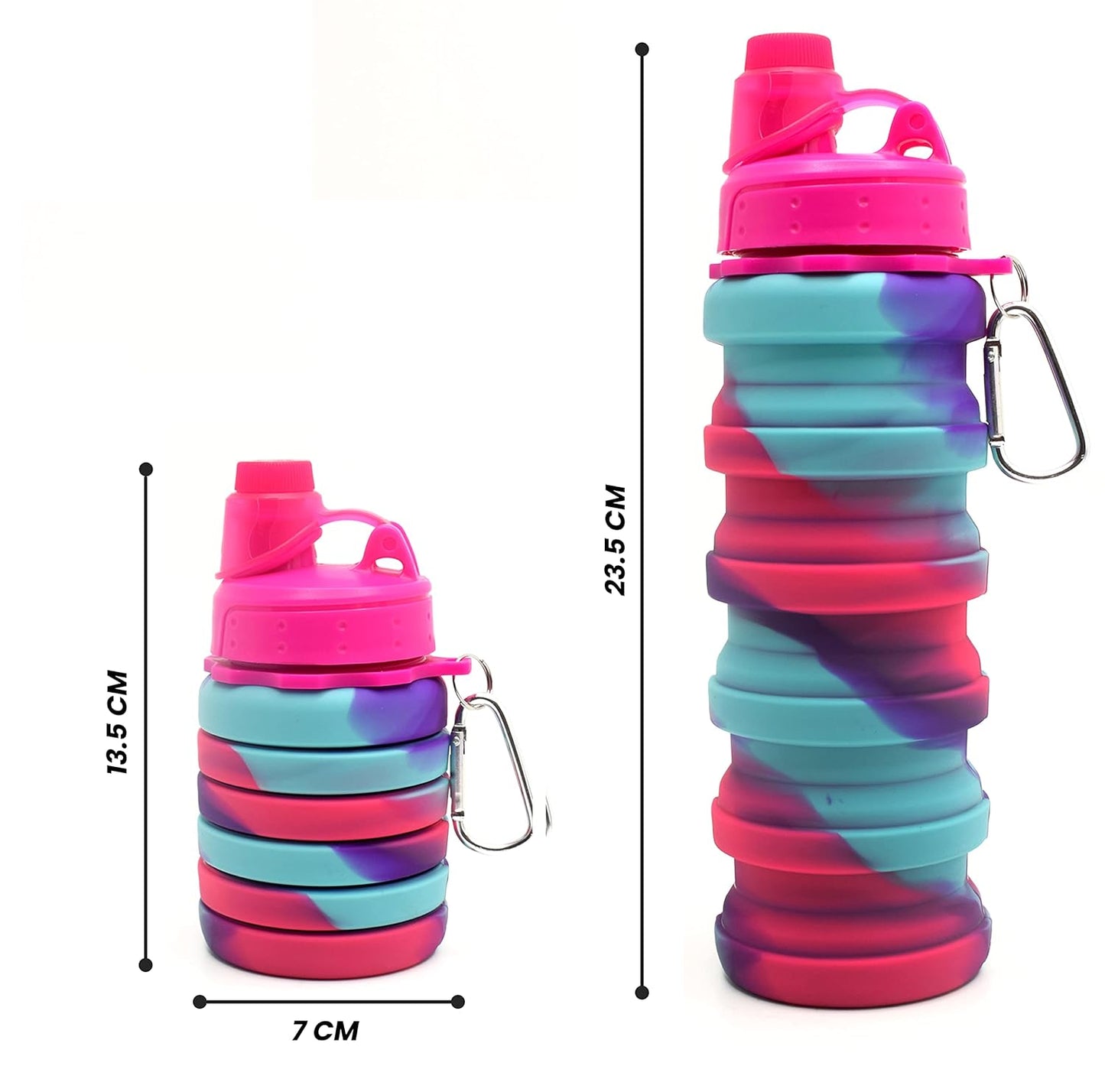 Decawall Collapsible Silicone Water Bottle | Flexible & Leak-Proof Foldable Bottle | BPA-Free, Travel-Friendly, 750ml