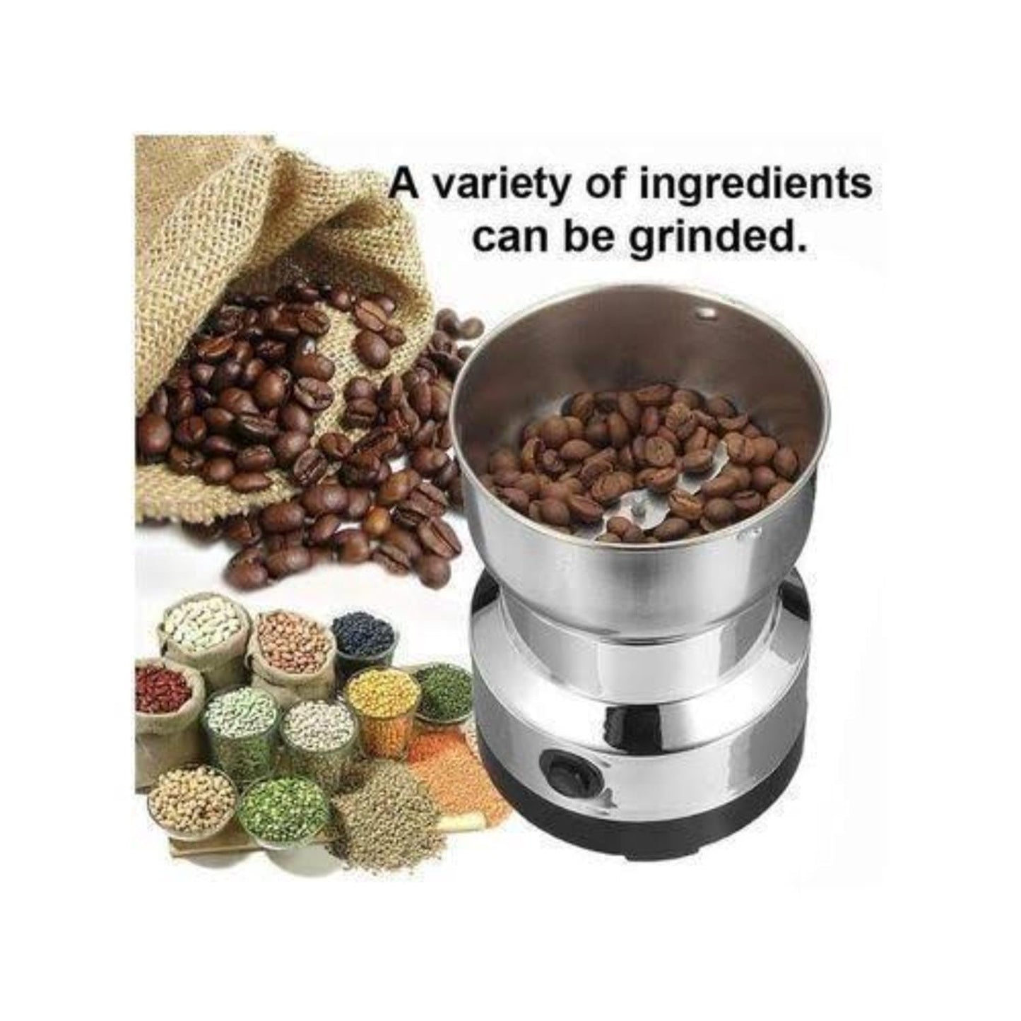 Decawall Nima Mixer Grinder Mini Stainless Steel Coffee Spice Nuts Grains Bean Grinder Mixer