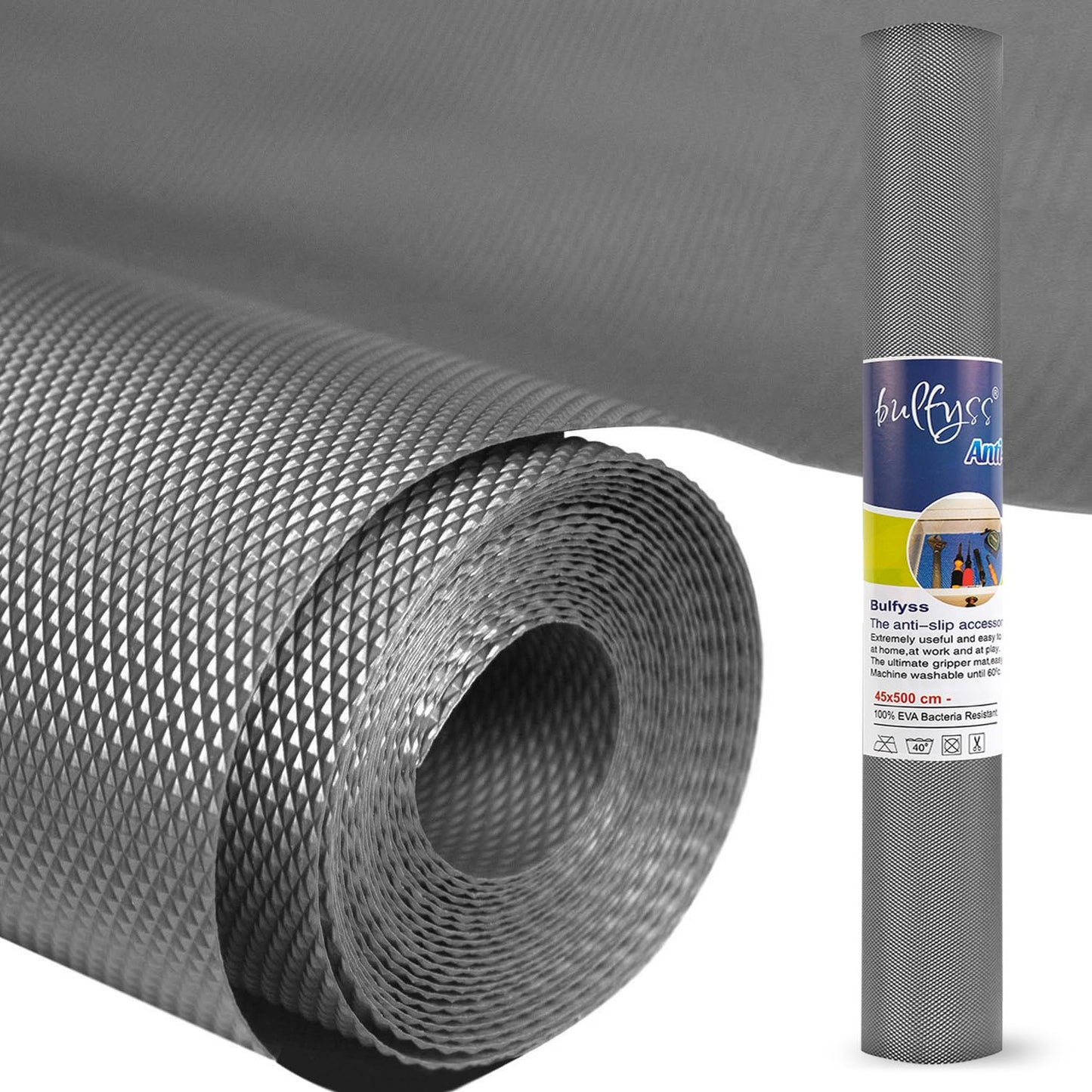 Anti-slip mat rolled for easy storage