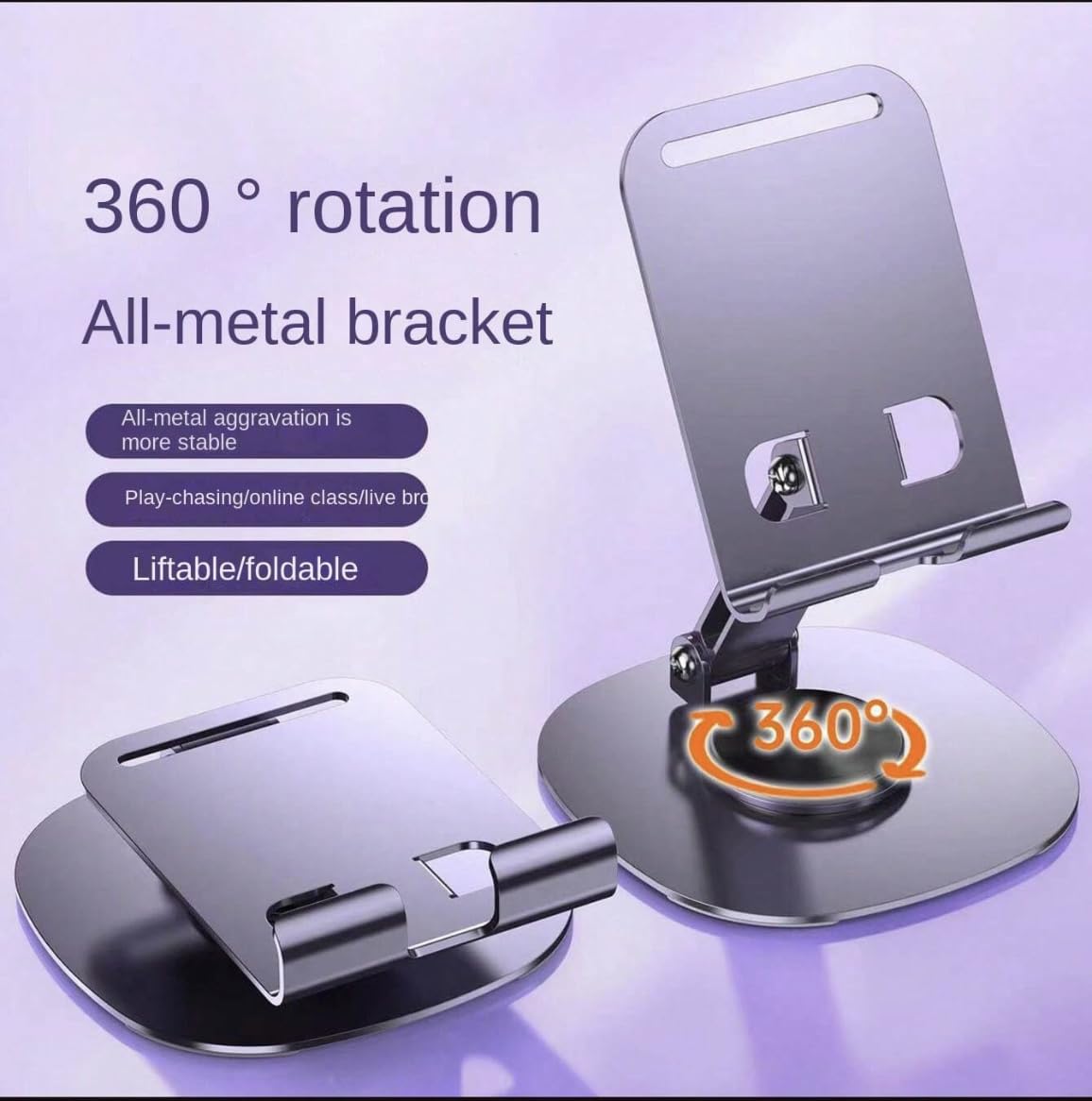 Close-up of the foldable and adjustable stand