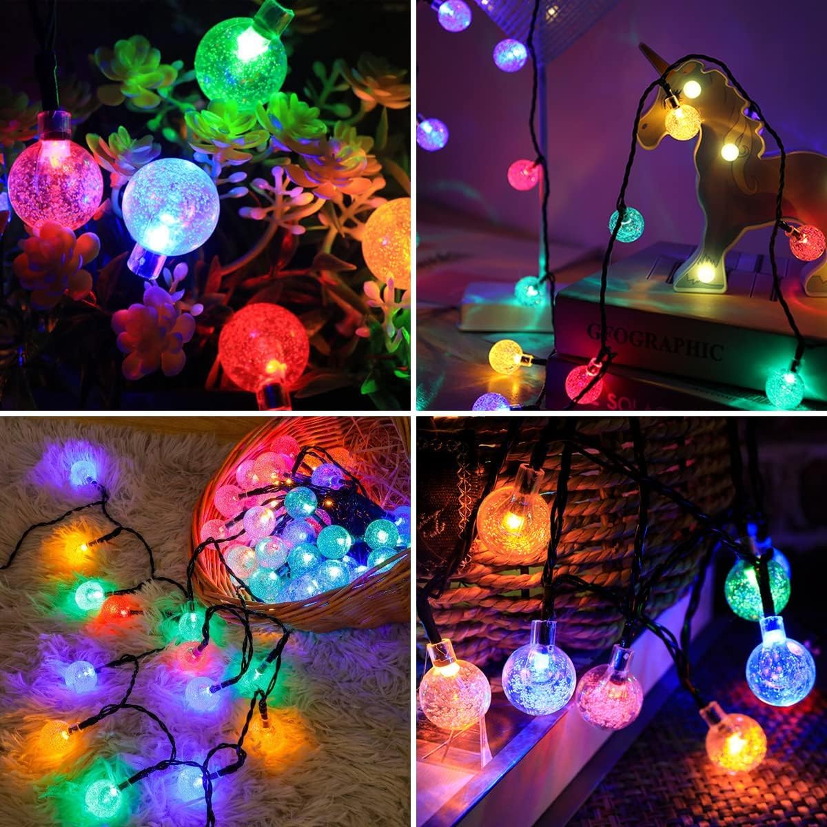 Crystal bubble ball lights for Christmas tree setup