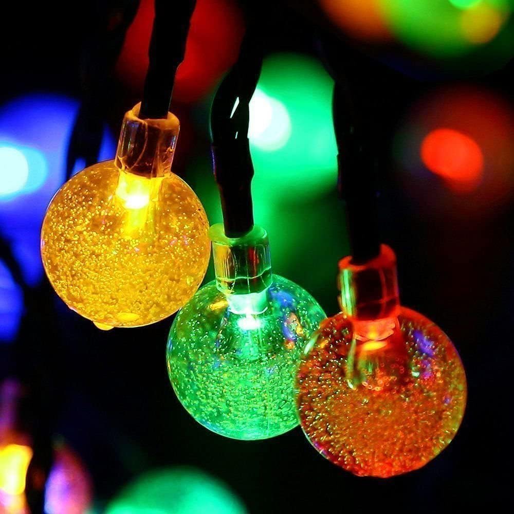 Flexible string lights for easy placement around decorations