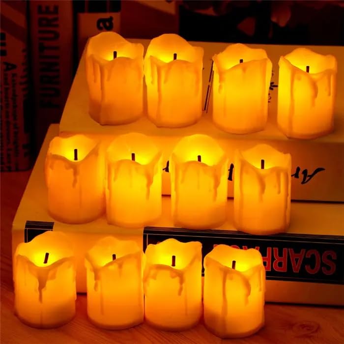 LED tea light candle next to everyday objects for size reference