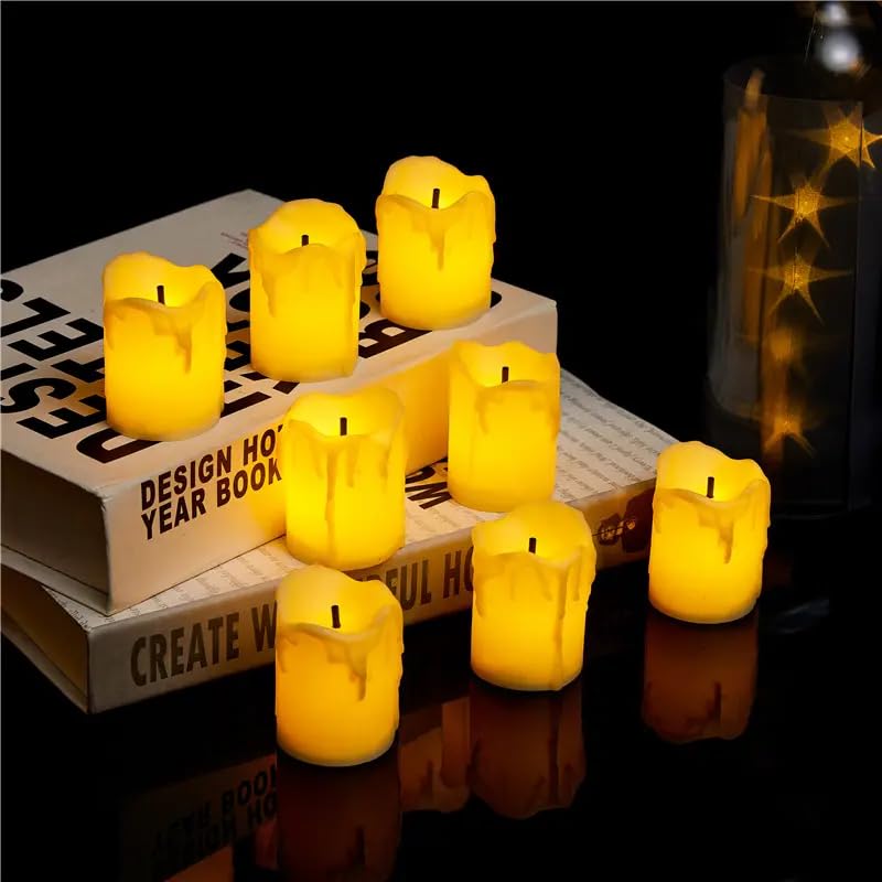 LED tea light flickering candle with elegant acrylic design
