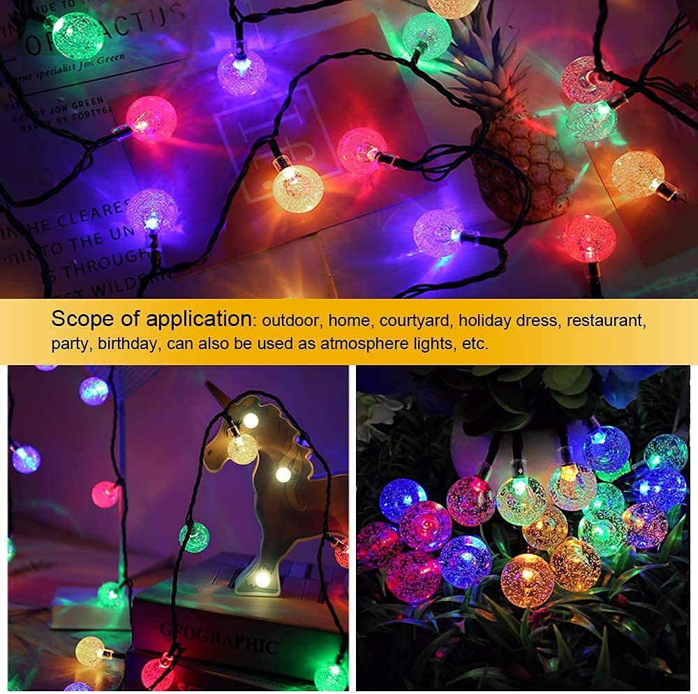Multicolor lights glowing in different settings