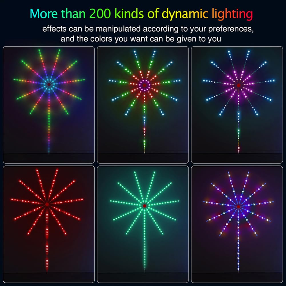 Various lighting effects from the app