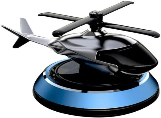 Caropethic Helicopter Car Perfume Diffuser & Air Purifier – Stylish Propeller Design, Long-Lasting Aroma, Solar Powered Fan (Black)