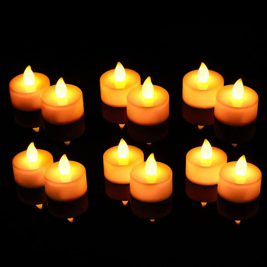12 Pcs Yellow Candles - Perfect for home and birthday decor
