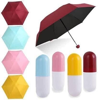 Decawall Mini Capsule Umbrella – 6-Rib UV-Resistant Pocket Umbrella (18.5cm Folded), Waterproof & Windproof for Men, Women & Kids