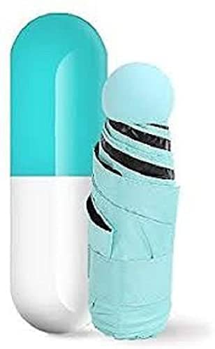 Decawall Mini Capsule Umbrella – 6-Rib UV-Resistant Pocket Umbrella (18.5cm Folded), Waterproof & Windproof for Men, Women & Kids