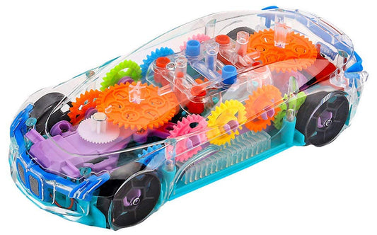 3D rotating car with mechanical sound and light