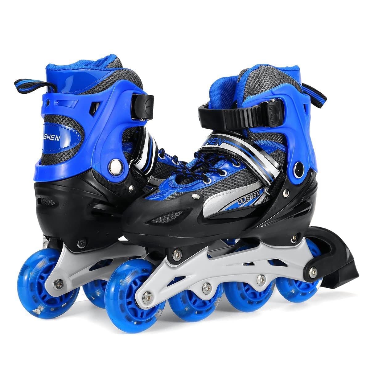 4-wheel inline skates for kids in red color