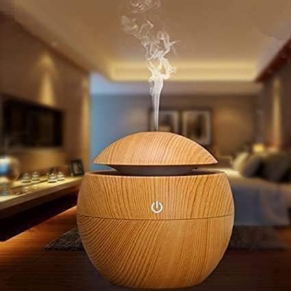 Wooden Cool Mist Humidifier with Essential Oil Diffuser for Home & Office

