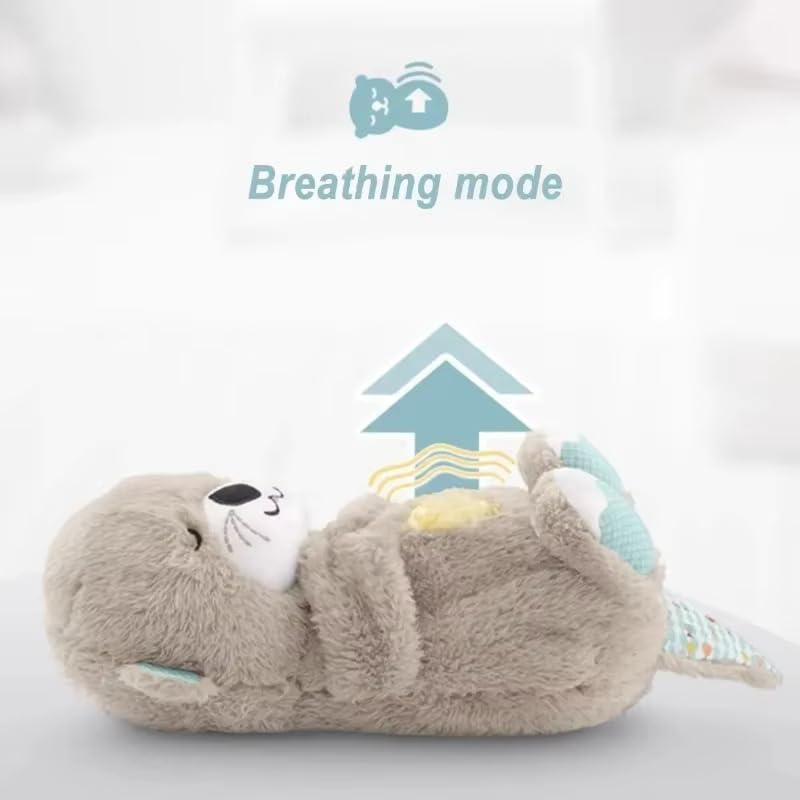 Decawall Breathing Teddy Bear – Soothing Plush Toy with Music, Lights & Rhythmic Motion | Calming Sleep Aid for Babies & Toddlers