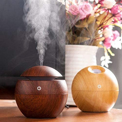 Wooden Cool Mist Humidifier with Essential Oil Diffuser for Home & Office
