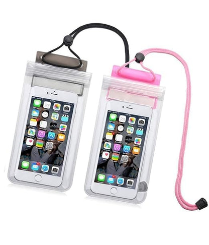 DECAWALL Waterproof Mobile Pouch – Transparent Touch-Sensitive Phone Cover with Lanyard for Swimming, Rain, Beach & Travel