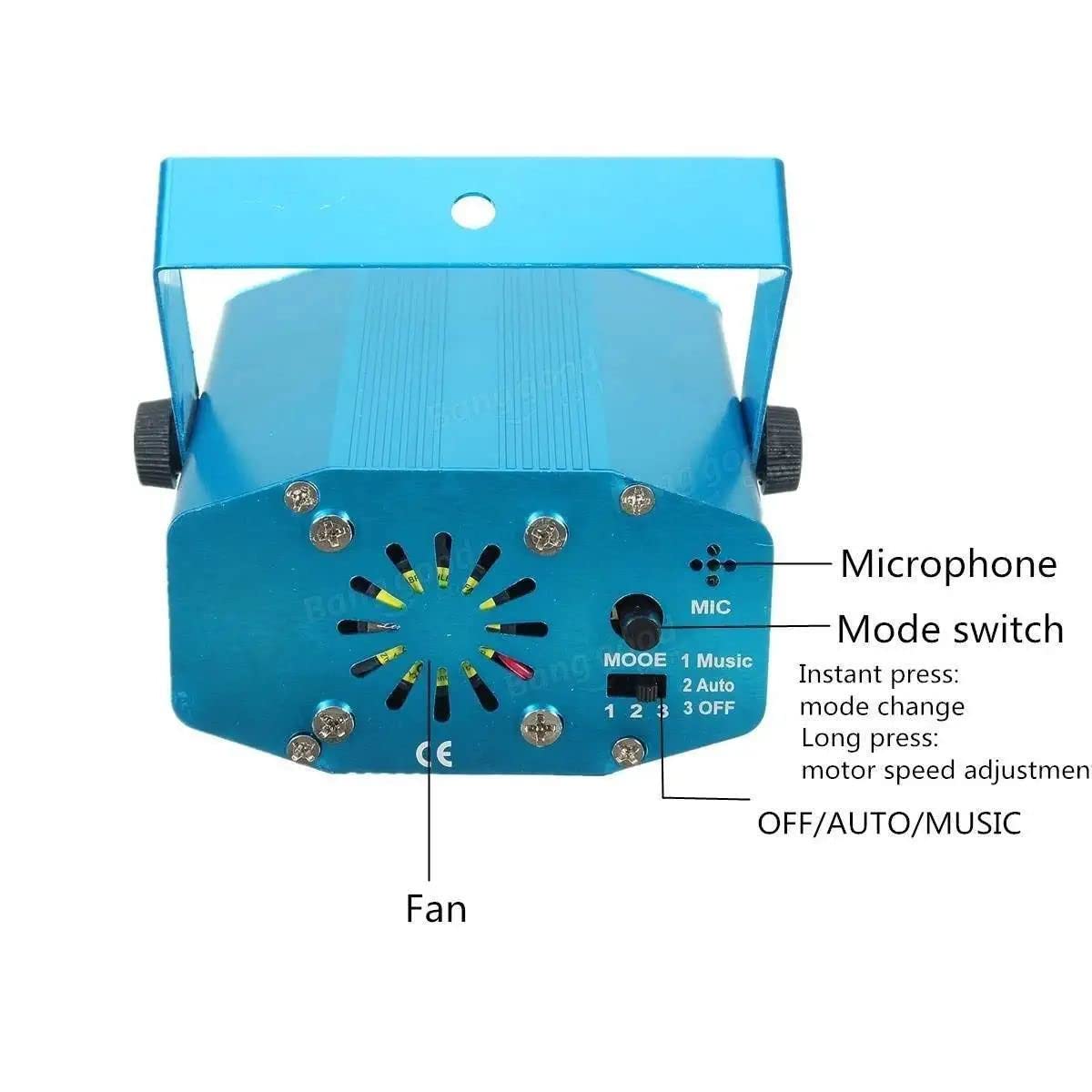 Mini Laser Projector Stage Lighting Sound Activated Dot Design Laser Light for Party and Dj with Mini-Tripod Stand for Diwali, Wedding,..