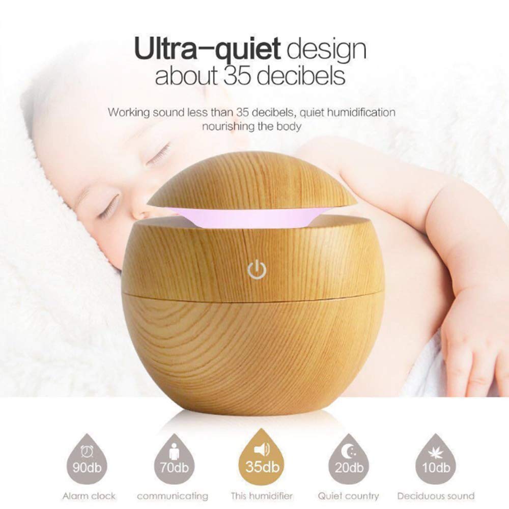 Portable Aroma Humidifier with Colorful LED Lights for Bedroom & Car
