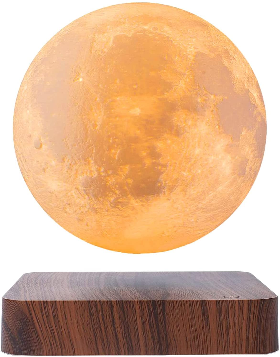 Decawall Magnetic Levitating Moon Lamp – 3-Color Dimmable LED Night Light with Wooden Base | Floating Moon Light for Home & Office Decor
