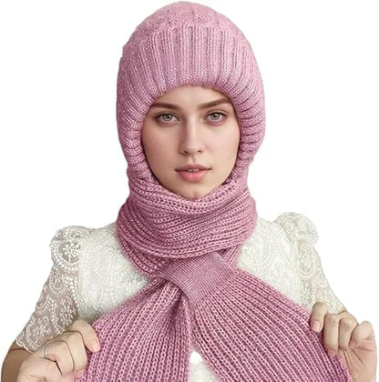 Winter Cap for Women Woolen Cap with Mufflers for Women, Knitted Woolen Muffler for Women & Girls Muffler Woolen Cap, Stylish Woolen Caps for Women Winter Wear Scarf