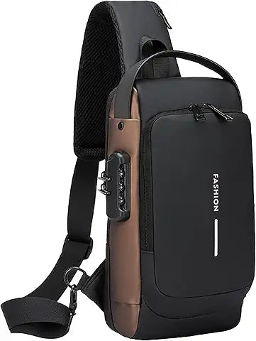 Decawall Anti‑Theft Waterproof Crossbody Sling Bag – USB Charging Port, Hidden Zippers, Durable Oxford Fabric for Men & Women