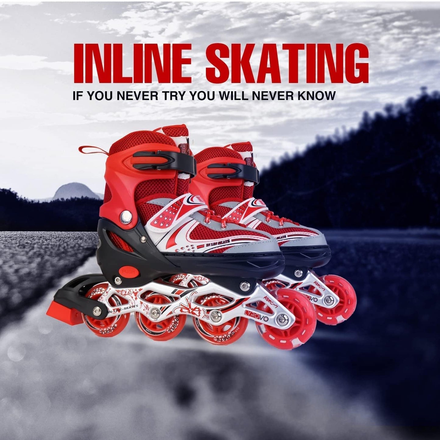 Boys and girls enjoying roller skating in inline skates