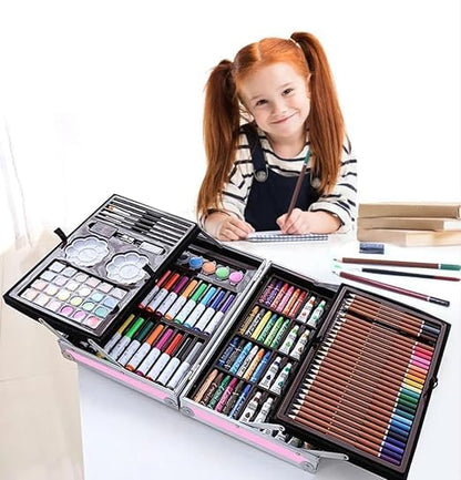 Child drawing with color pencils from the Unicorn Artist Set