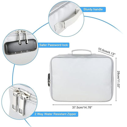 Close-up of the secure lock system on the bag