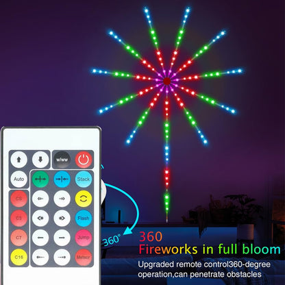 Close-up showing remote and app interface