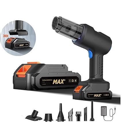 Cordless 4-in-1 car vacuum cleaner with high-power suction and multiple nozzles