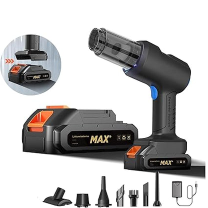 Cordless 4-in-1 car vacuum cleaner with high-power suction and multiple nozzles