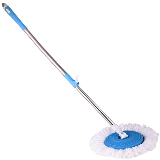 DECAWALL 360° Spin Mop Stick with Microfiber Refill and Extendable Handle