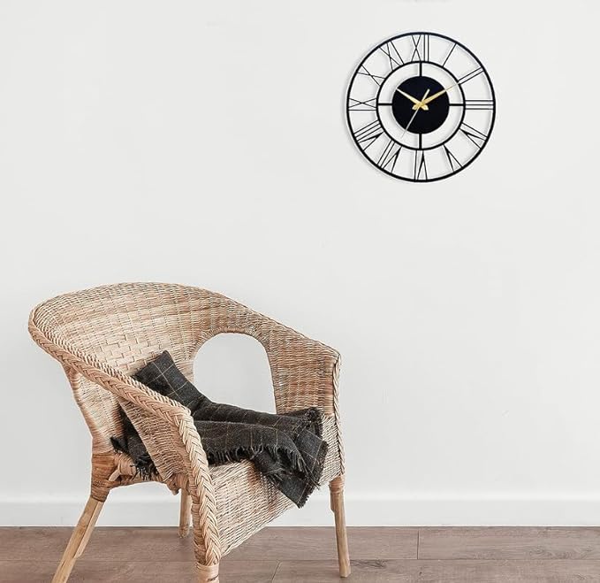 DECAWALL Antique Metal Wall Clock in protective packaging