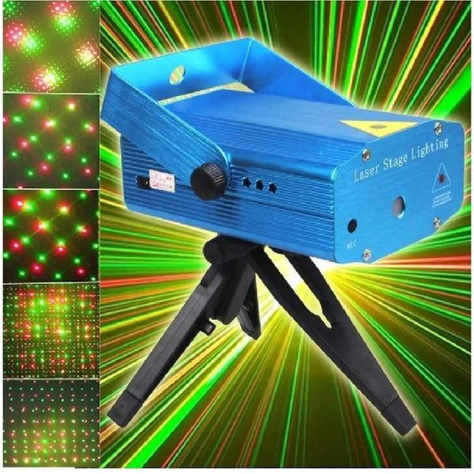 DECAWALL Mini Laser Projector Stage Light – Sound Activated with Tripod Stand