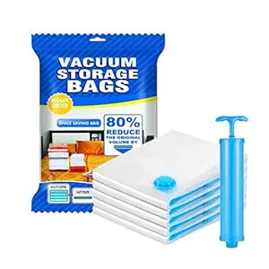 DECAWALL Reusable Vacuum Bags for Clothes and Blankets – Space Saver Compression Sealer Bags