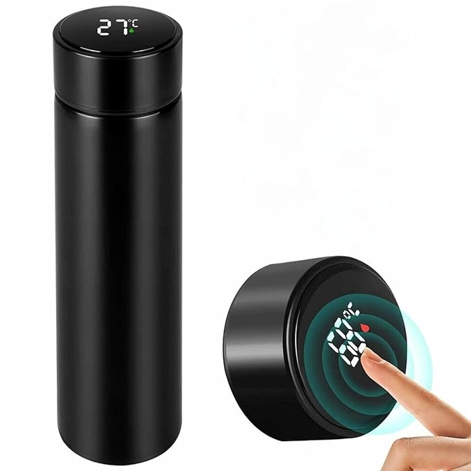 DECAWALL Stainless Steel Sports Water Bottle with LED Temperature Display