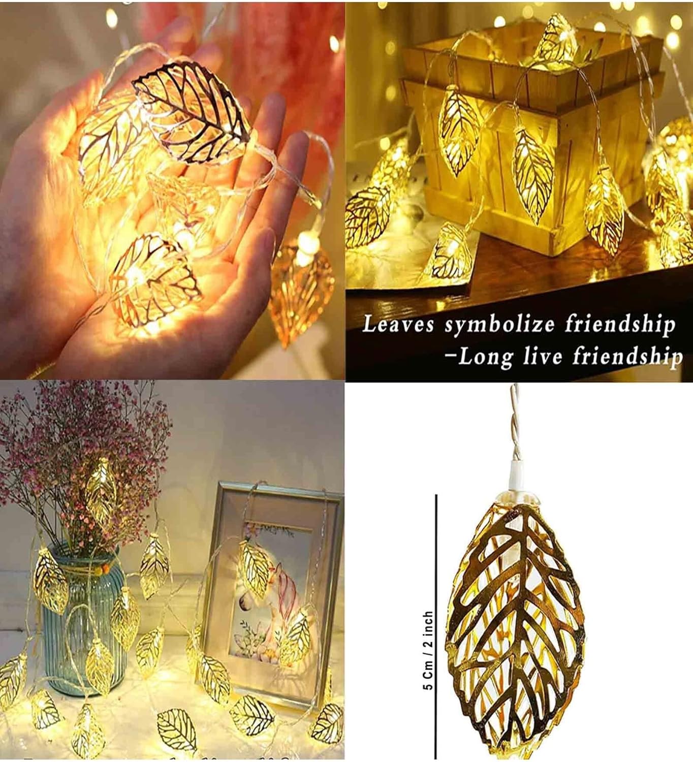 DECAWALL Tree Leaf LED String Lights for weddings, parties, and home decor