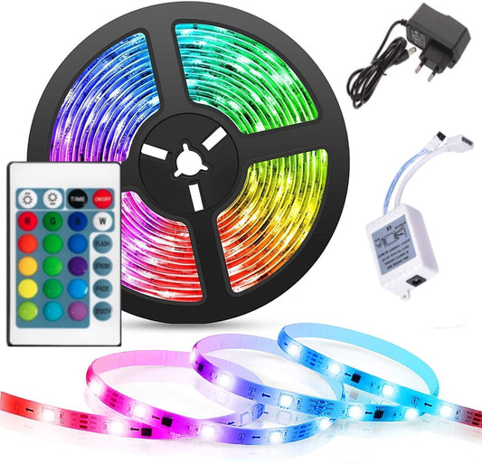  Decawall 5-meter RGB LED strip lights with 300 LEDs
