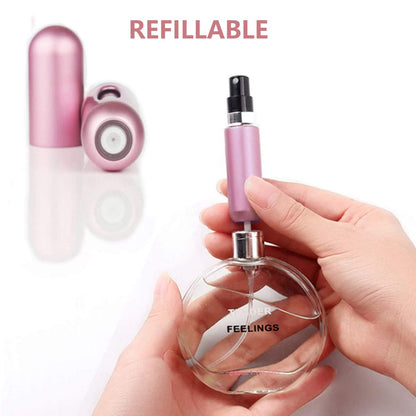 Decawall perfume atomizer set in secure, lightweight packaging