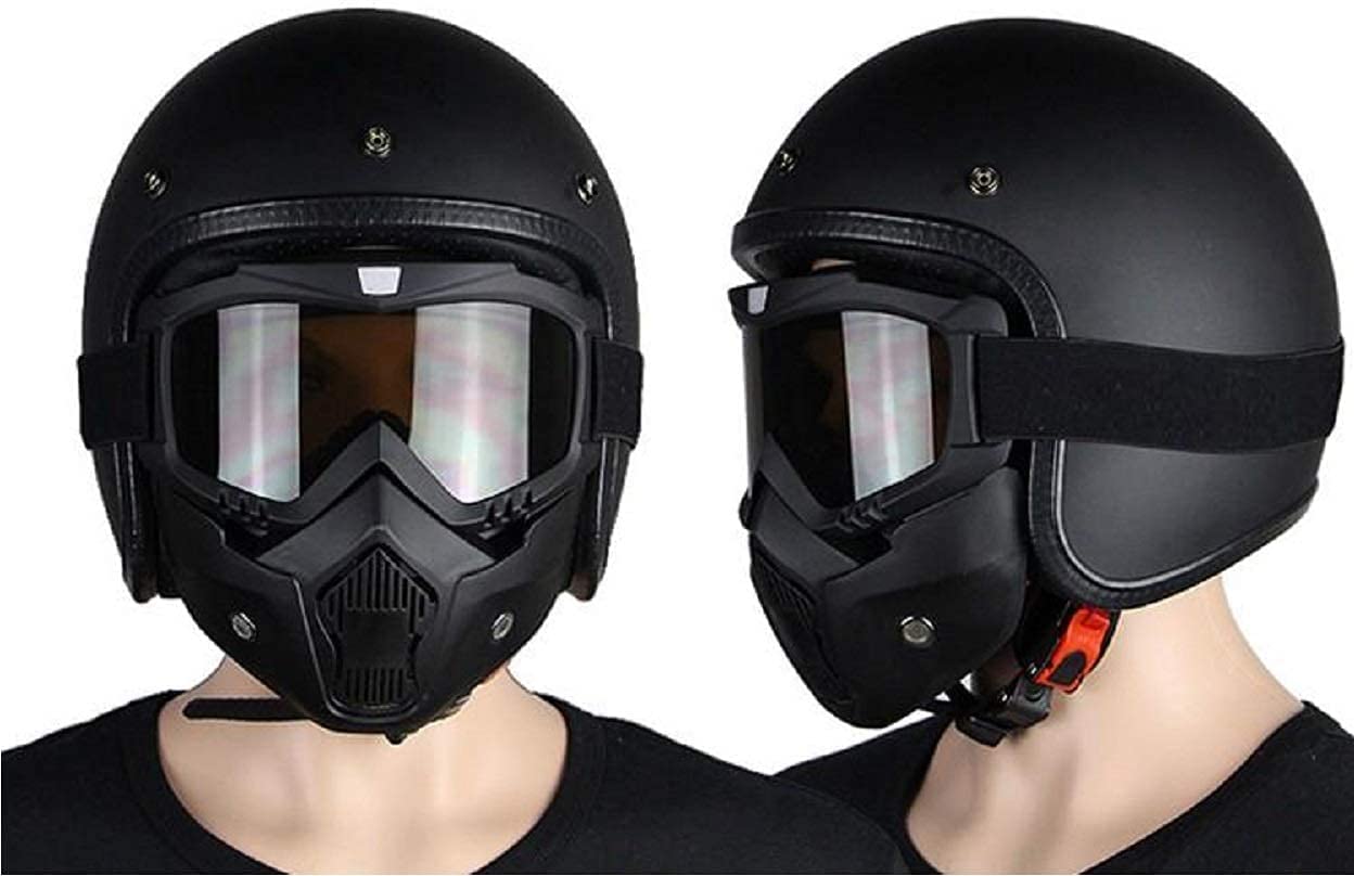 Detachable face mask for bike riding goggles