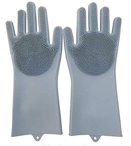 Detail shot of Decawall silicone gloves showing texture and flexibility