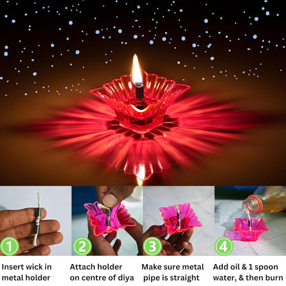 Durable and reusable design of colourful diyas for Diwali
